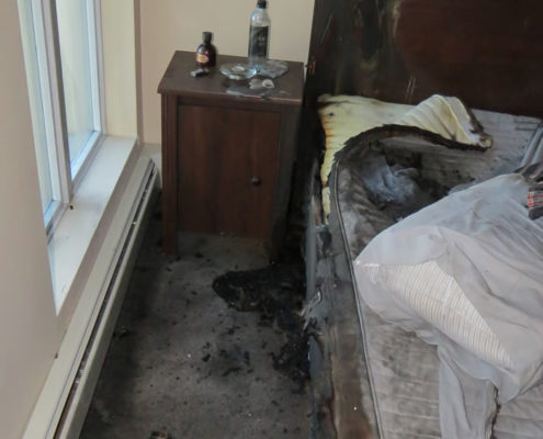Residential fire damage