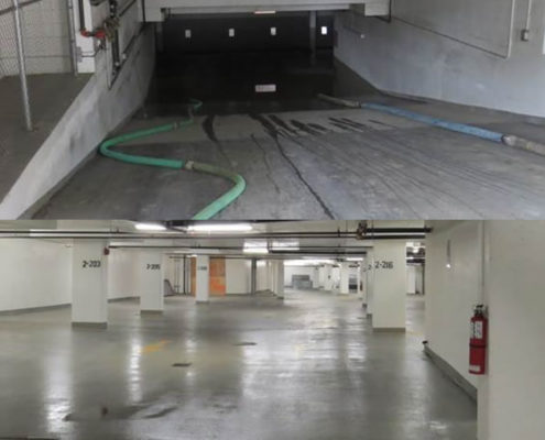 Commercial restoration before and after